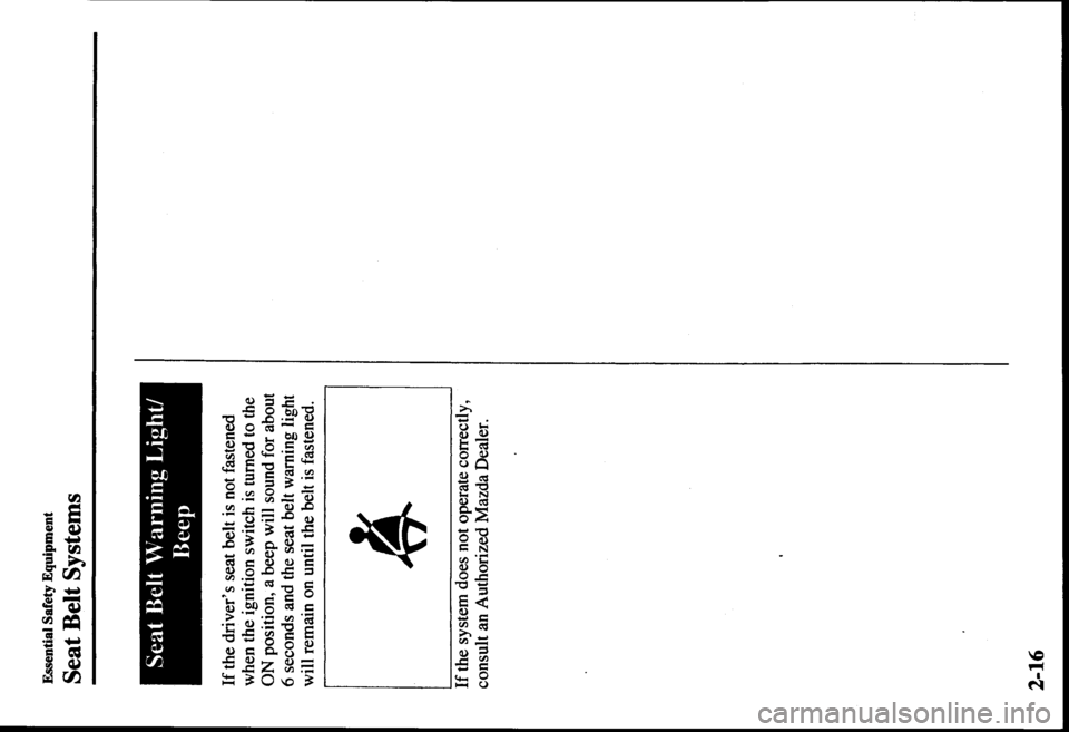 MAZDA MODEL PROTÉGÉ 2000  Owners Manual (in English) 