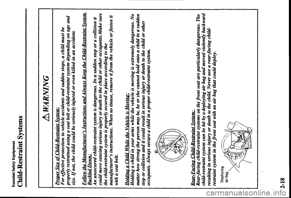 MAZDA MODEL PROTÉGÉ 2000  Owners Manual (in English) 