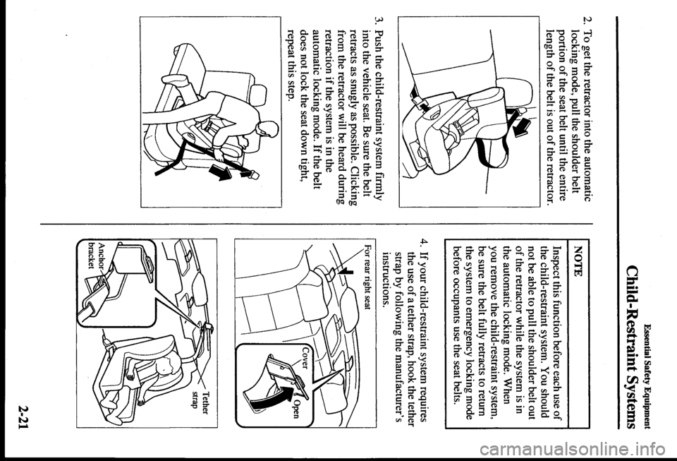 MAZDA MODEL PROTÉGÉ 2000  Owners Manual (in English) 