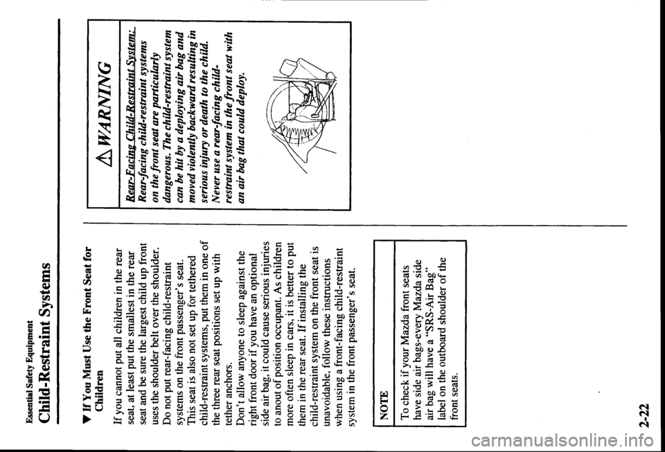 MAZDA MODEL PROTÉGÉ 2000  Owners Manual (in English) 