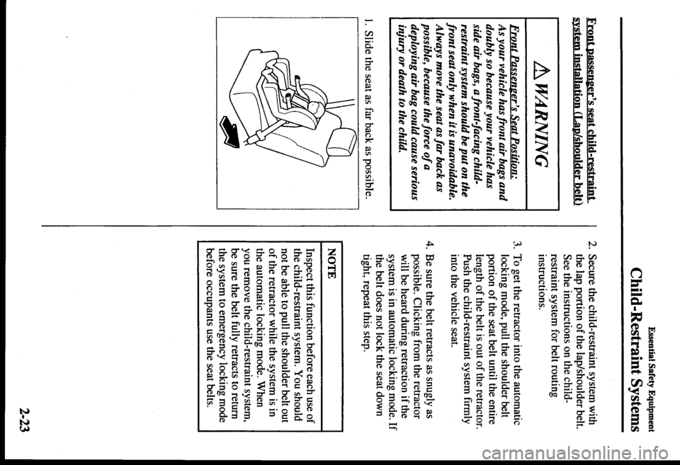 MAZDA MODEL PROTÉGÉ 2000  Owners Manual (in English) 