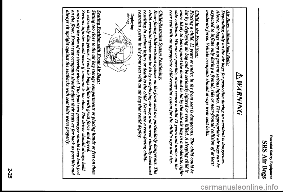 MAZDA MODEL PROTÉGÉ 2000  Owners Manual (in English) 