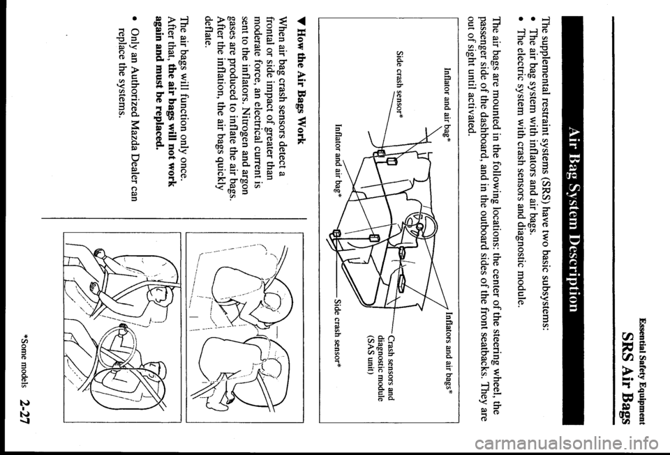 MAZDA MODEL PROTÉGÉ 2000  Owners Manual (in English) 