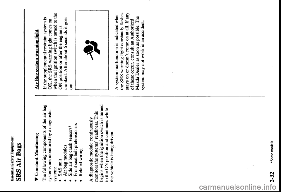 MAZDA MODEL PROTÉGÉ 2000  Owners Manual (in English) 