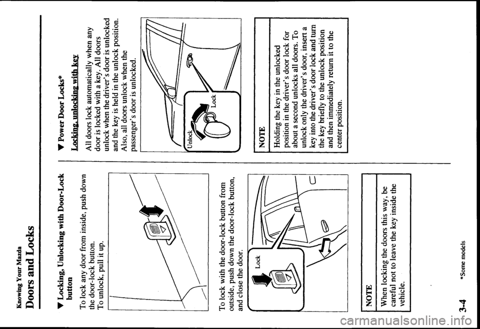 MAZDA MODEL PROTÉGÉ 2000  Owners Manual (in English) 