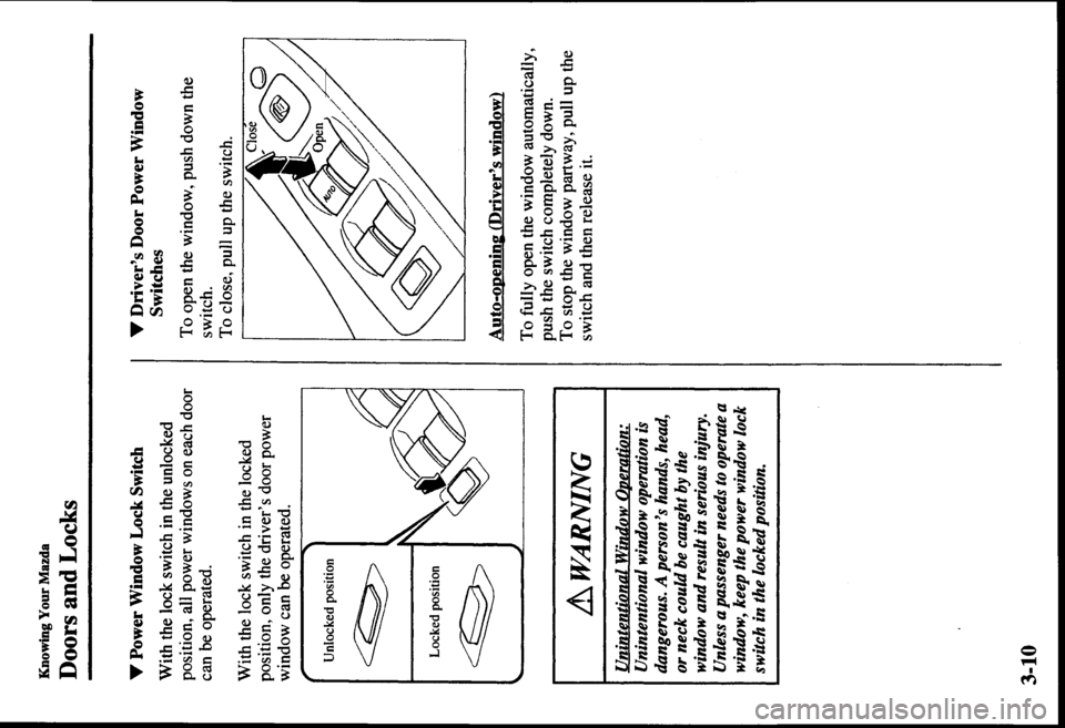 MAZDA MODEL PROTÉGÉ 2000  Owners Manual (in English) 