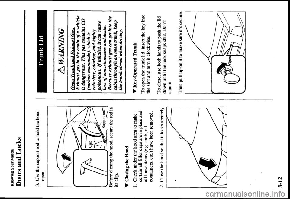 MAZDA MODEL PROTÉGÉ 2000  Owners Manual (in English) 
