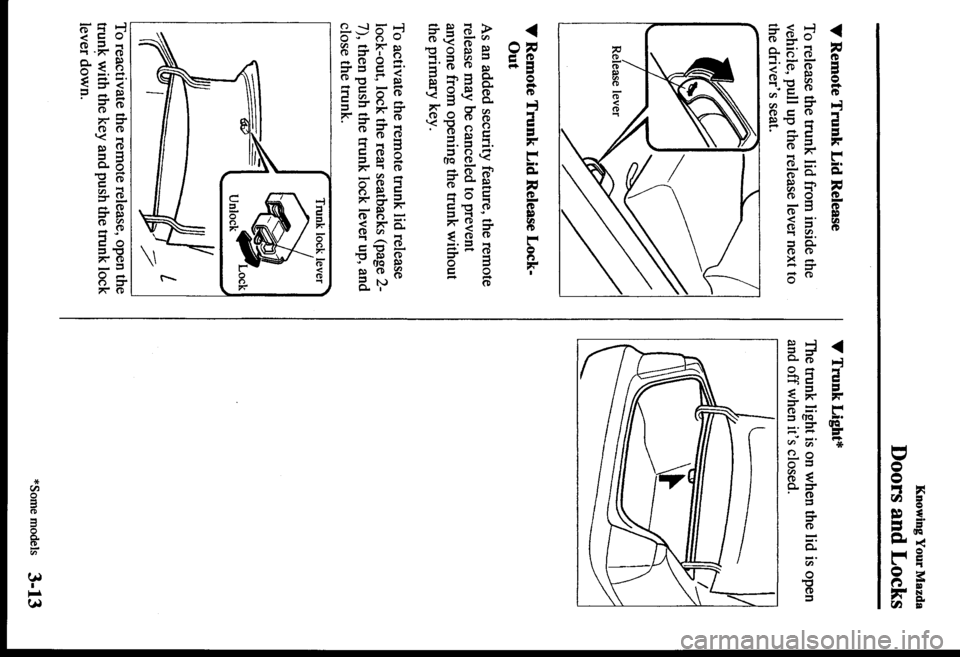 MAZDA MODEL PROTÉGÉ 2000  Owners Manual (in English) 