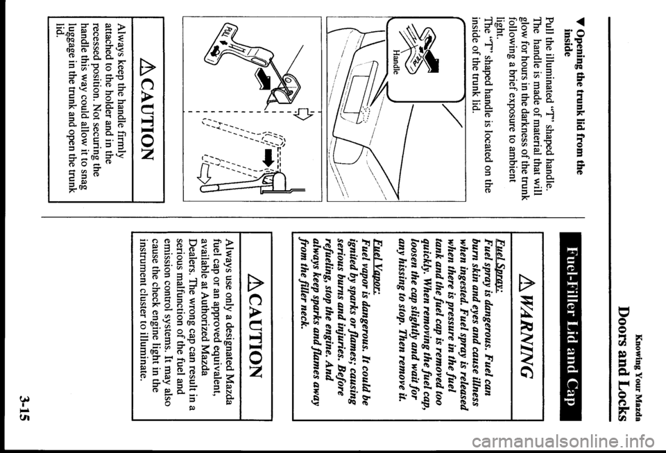 MAZDA MODEL PROTÉGÉ 2000  Owners Manual (in English) 