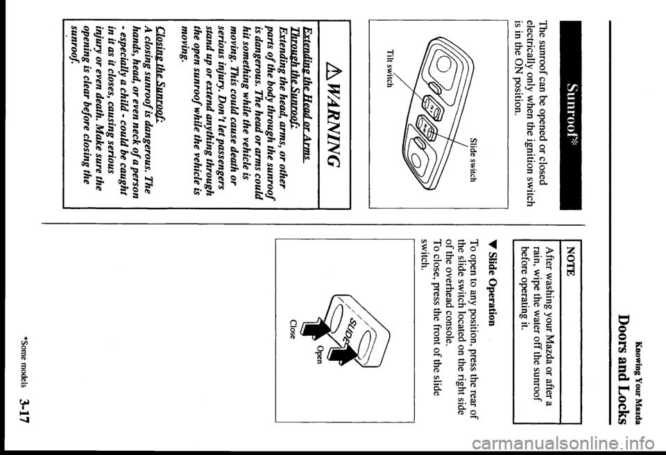 MAZDA MODEL PROTÉGÉ 2000  Owners Manual (in English) 