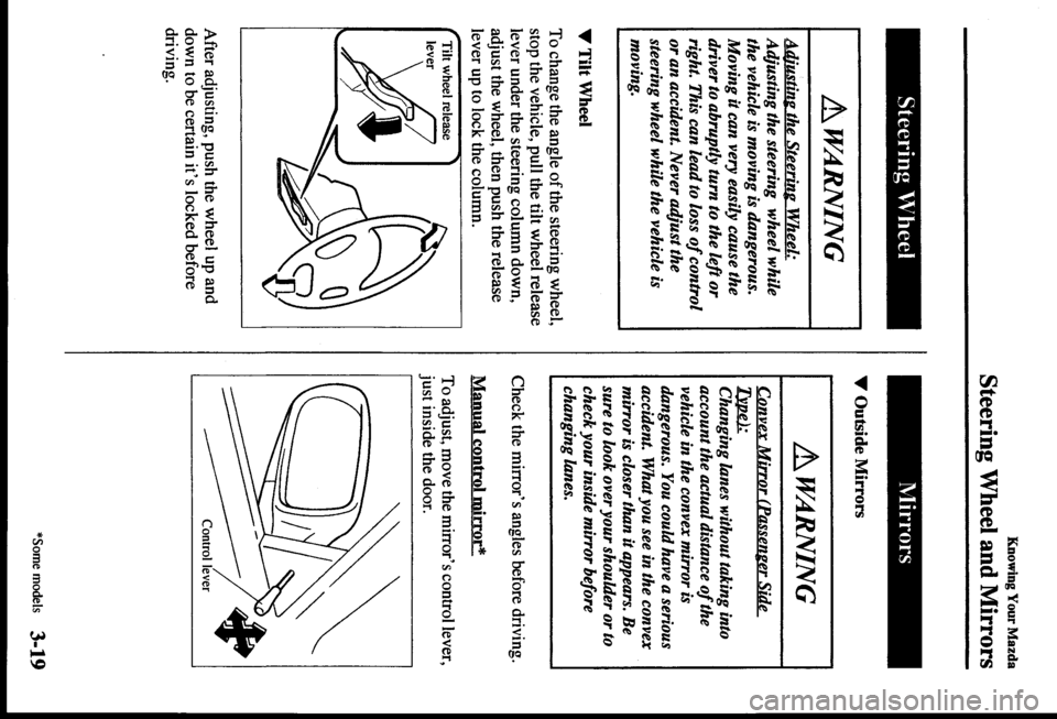 MAZDA MODEL PROTÉGÉ 2000  Owners Manual (in English) 