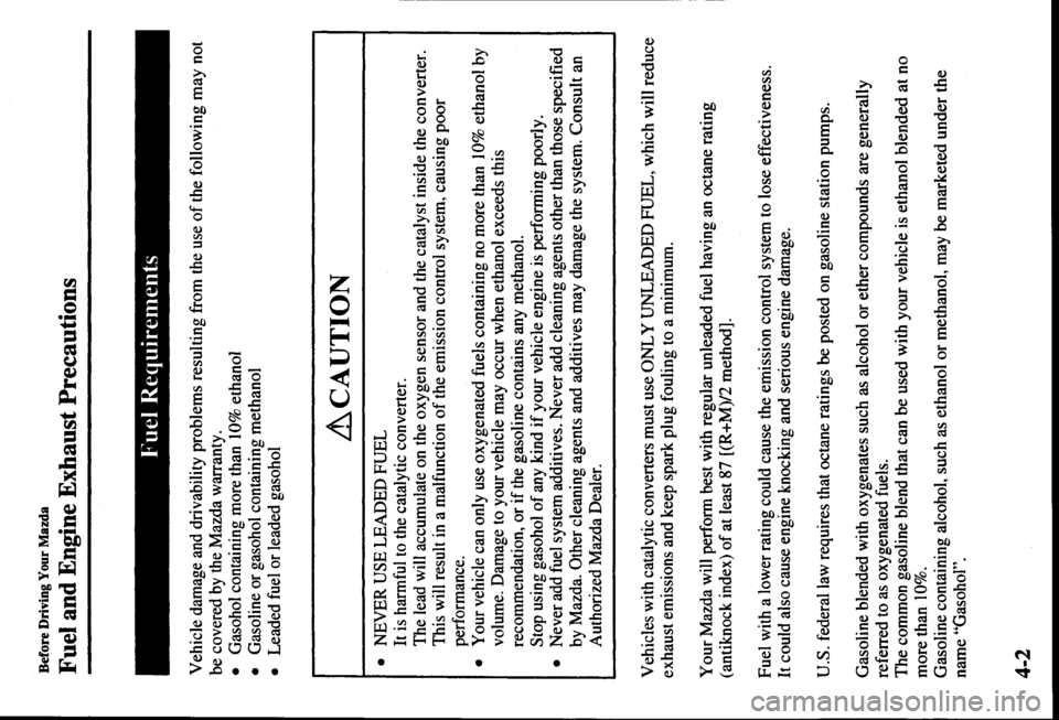 MAZDA MODEL PROTÉGÉ 2000  Owners Manual (in English) 