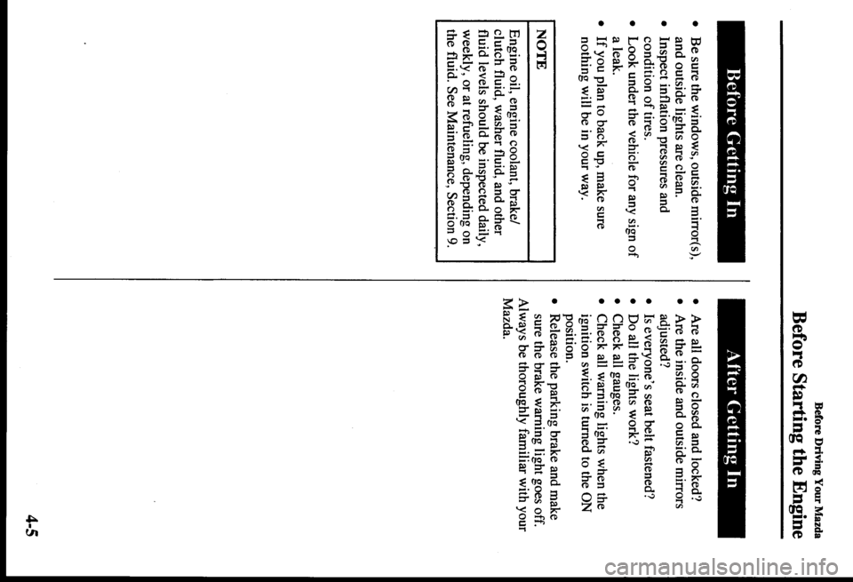 MAZDA MODEL PROTÉGÉ 2000  Owners Manual (in English) 