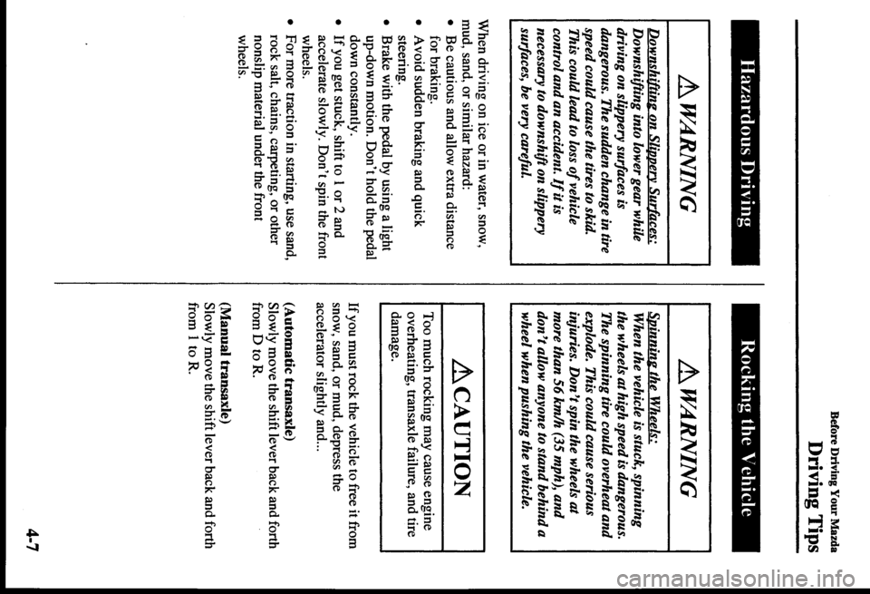 MAZDA MODEL PROTÉGÉ 2000  Owners Manual (in English) 