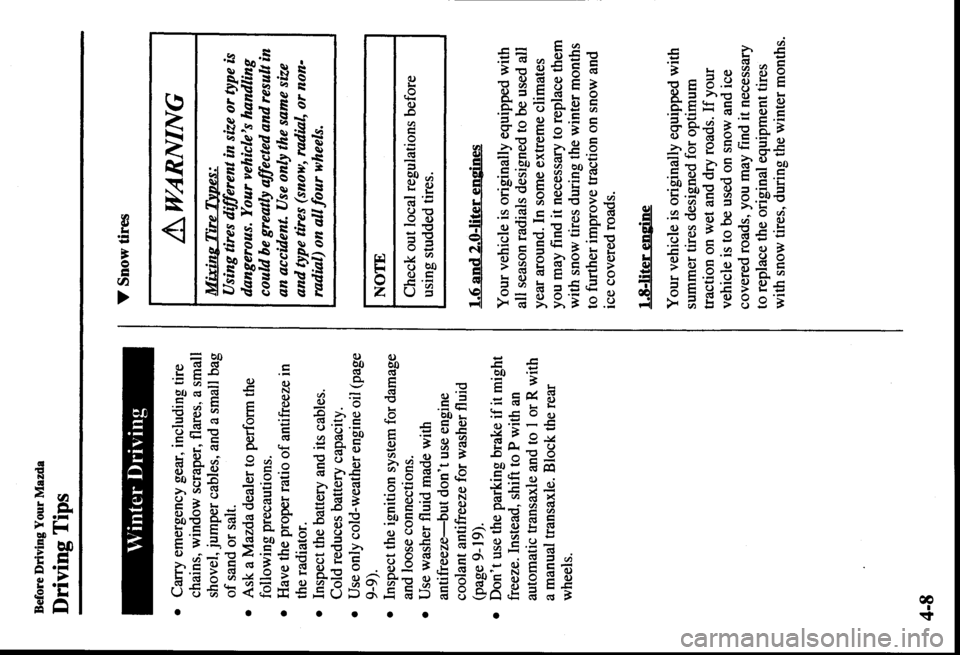 MAZDA MODEL PROTÉGÉ 2000  Owners Manual (in English) 