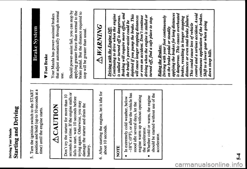 MAZDA MODEL PROTÉGÉ 2000  Owners Manual (in English) 