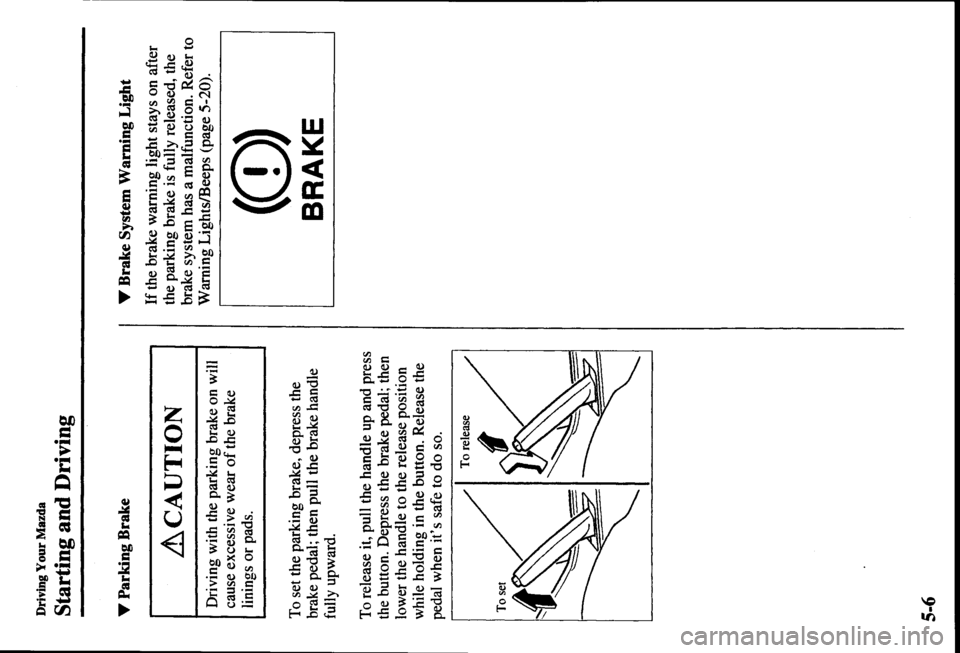 MAZDA MODEL PROTÉGÉ 2000  Owners Manual (in English) 