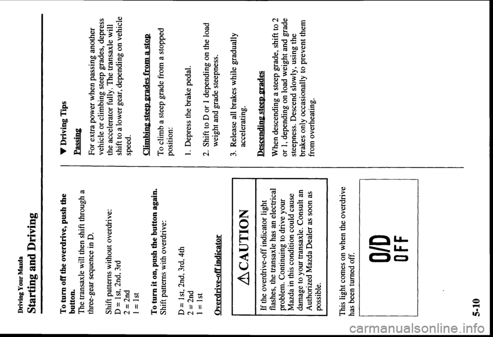 MAZDA MODEL PROTÉGÉ 2000  Owners Manual (in English) 