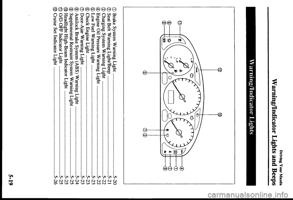 MAZDA MODEL PROTÉGÉ 2000  Owners Manual (in English) 