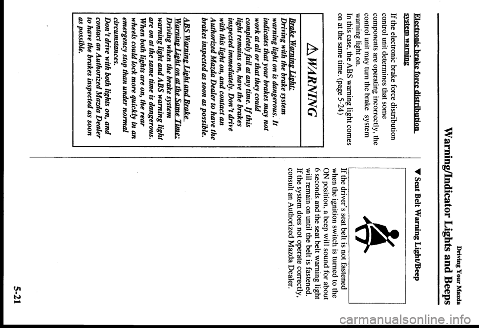 MAZDA MODEL PROTÉGÉ 2000  Owners Manual (in English) 