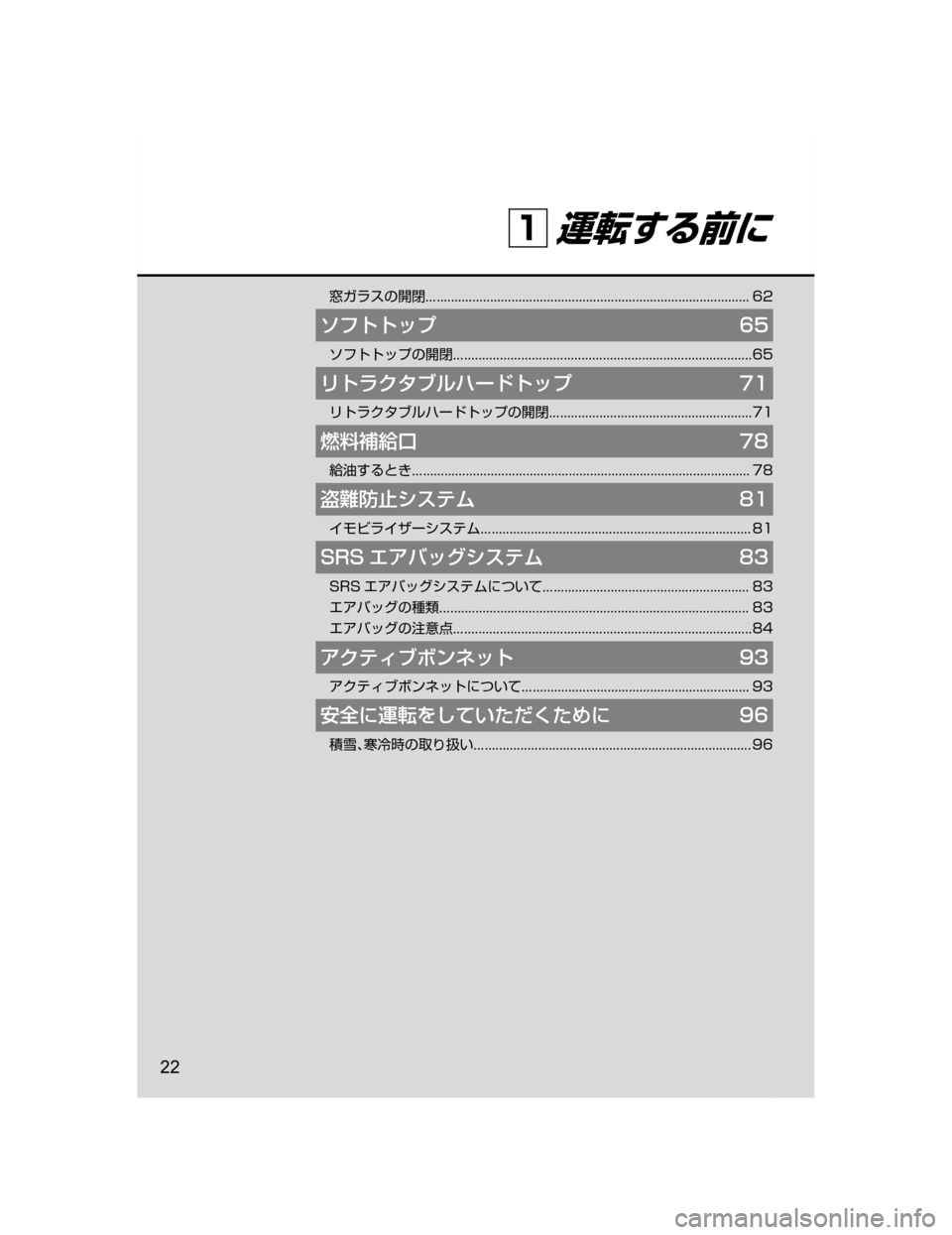 MAZDA MODEL ROADSTER 2018  取扱説明書 (ロードスター) (in Japanese) 
