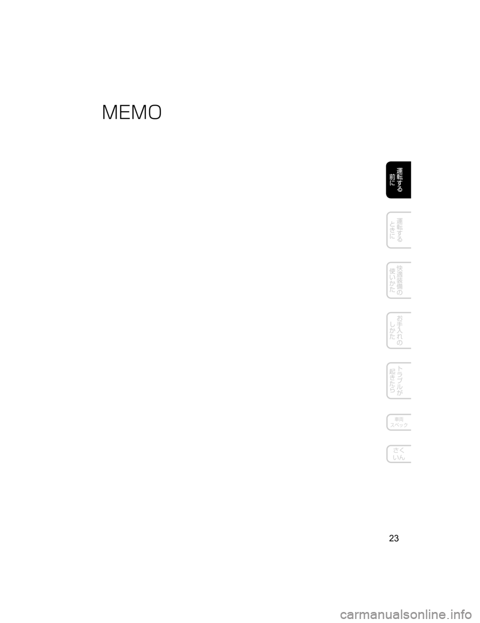 MAZDA MODEL ROADSTER 2018  取扱説明書 (ロードスター) (in Japanese) 	†
µÖ¿«
^X
Mœ
23
 . & . 0
 3 0 " % 4 5 & 3 @ 3 