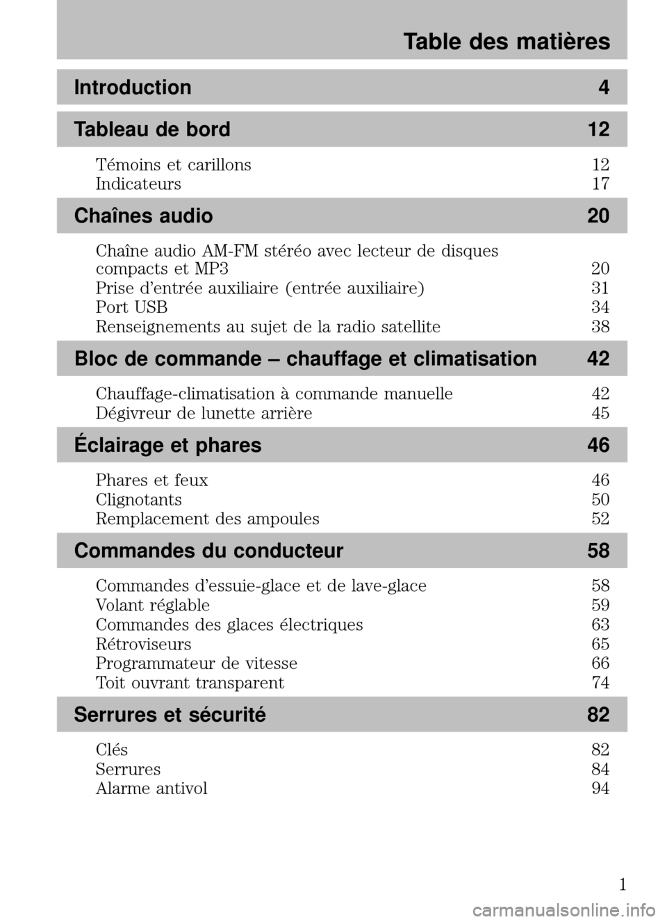 MAZDA MODEL TRIBUTE 2009  Manuel du propriétaire (in French) 
