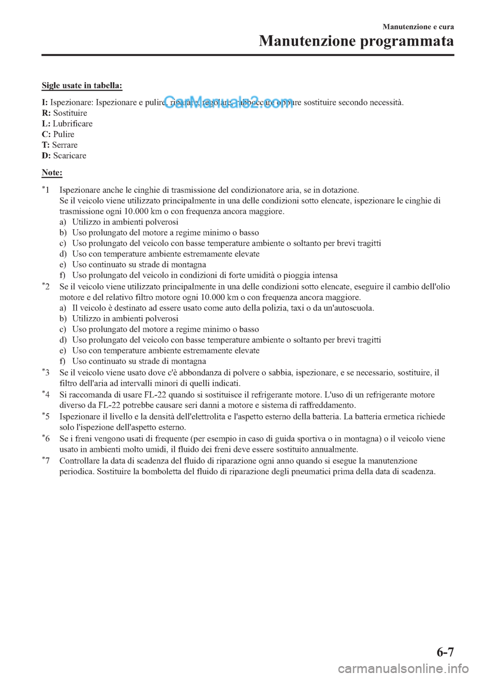 MAZDA MODEL 2 2019  Manuale del proprietario (in Italian) �6�L�J�O�H��X�V�D�W�H��L�Q��W�D�E�H�O�O�D�
�,���,�V�S�H�]�L�R�Q�D�U�H���,�V�S�H�]�L�R�Q�D�U�H��H��S�X�O�L�U�H���U�L�S�D�U�D�U�H���U�H�J�R�O�D�U�H���U�D�E�E�R�F�F�D�U�H��R�S�S�X�U�H��