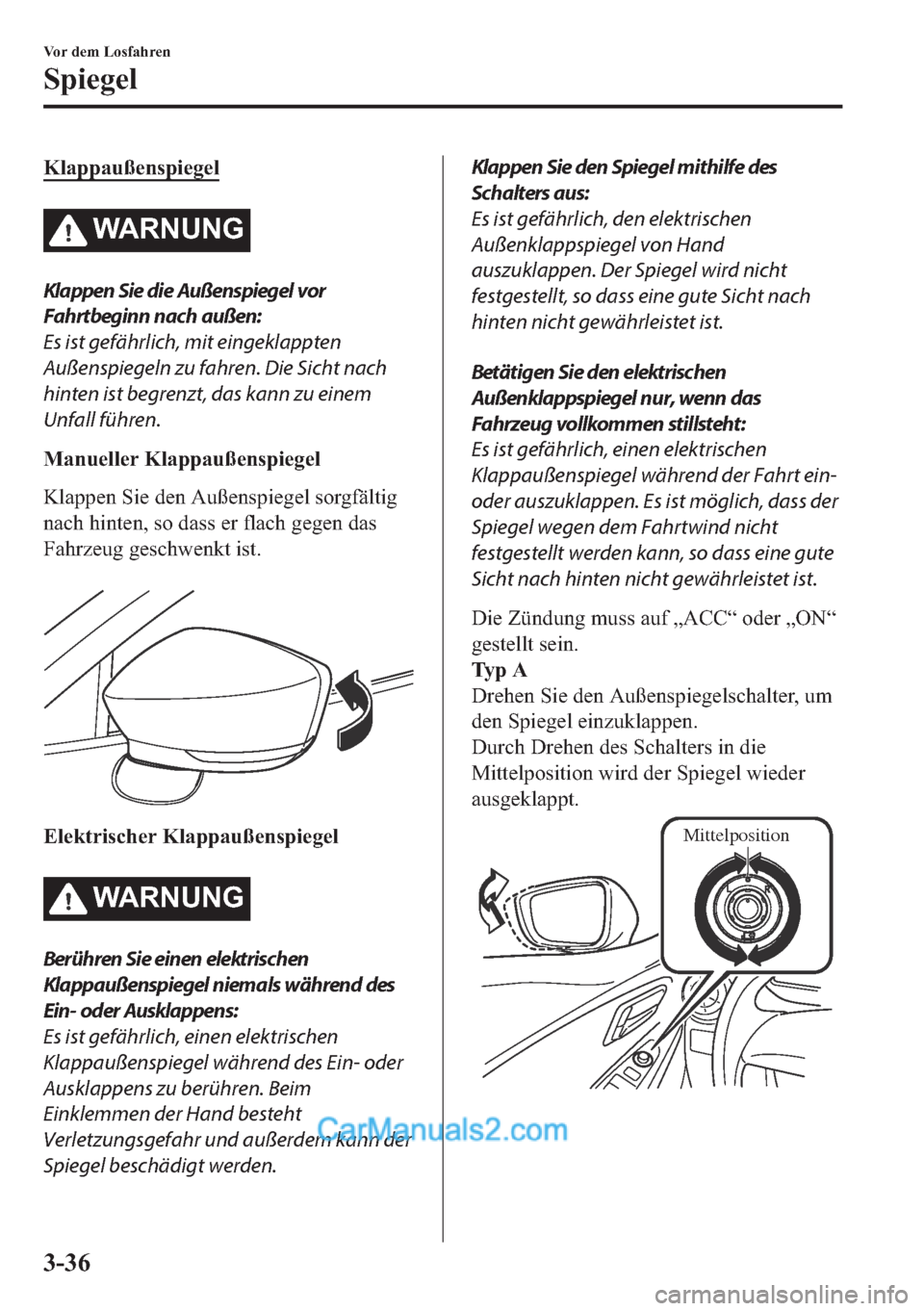 MAZDA MODEL 2 2018  Betriebsanleitung (in German) �.�O�D�S�S�D�X�