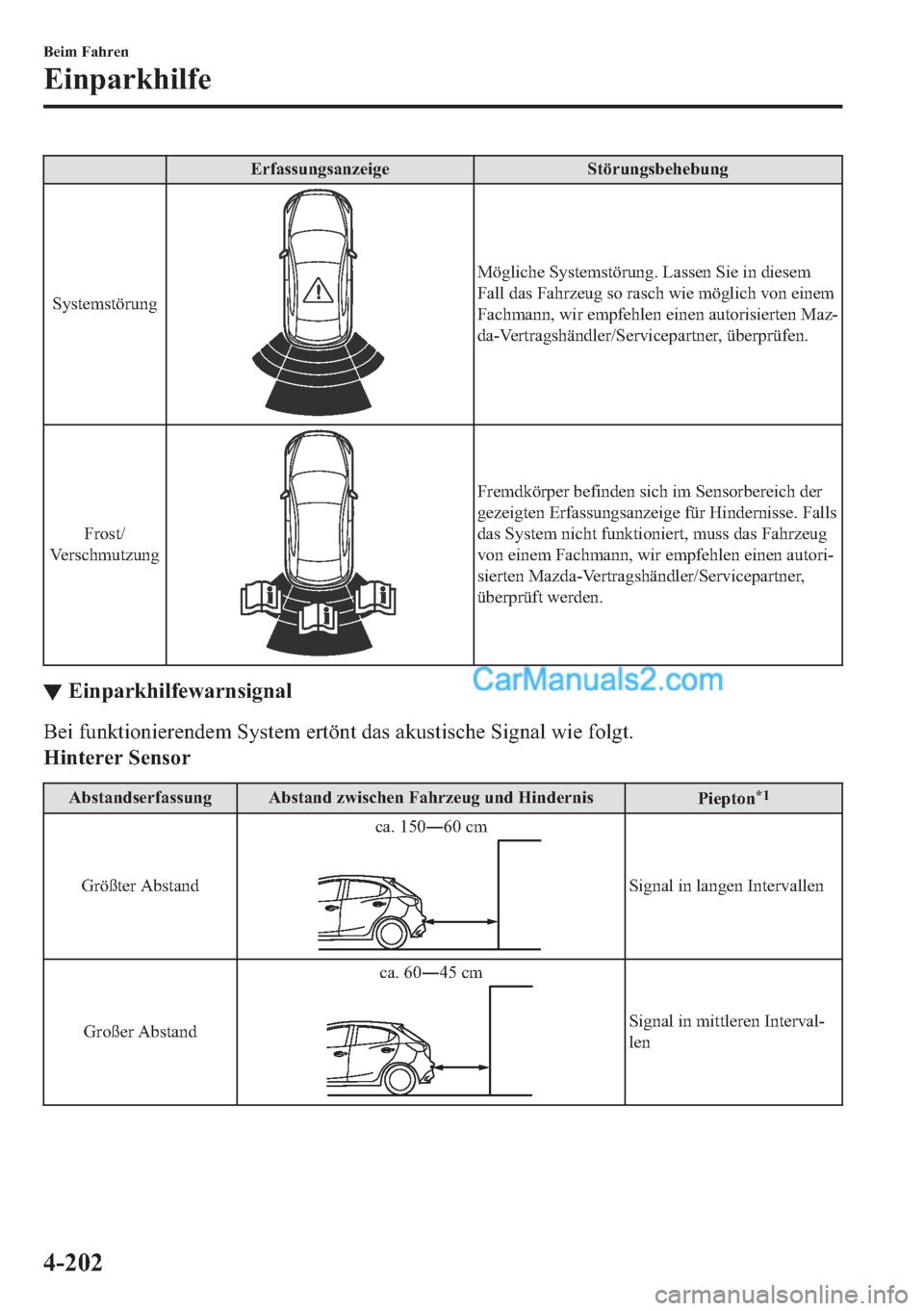 MAZDA MODEL 2 2018  Betriebsanleitung (in German) �(�U�I�D�V�V�X�Q�J�V�D�Q�]�H�L�J�H �6�W�|�U�X�Q�J�V�E�H�K�H�E�X�Q�J
�6�\�V�W�H�P�V�W�|�U�X�Q�J
�0�|�J�O�L�F�K�H��6�\�V�W�H�P�V�W�|�U�X�Q�J���/�D�V�V�H�Q��6�L�H��L�Q��G�L�H�V�H�P
�)�D�O�O��G�D�V