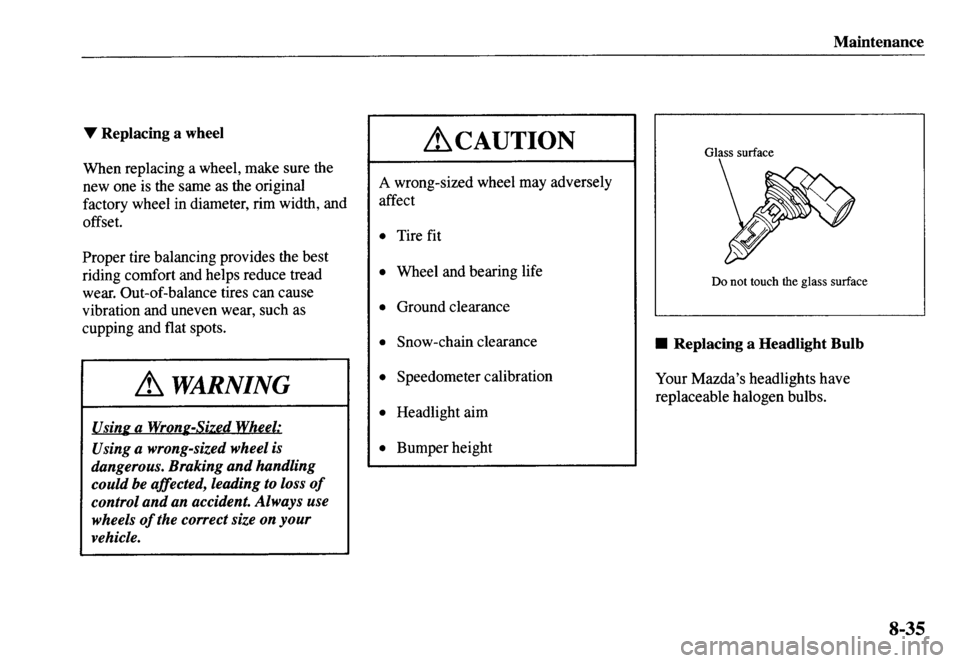 MAZDA MODEL MX-5 MIATA 2001  Owners Manual 