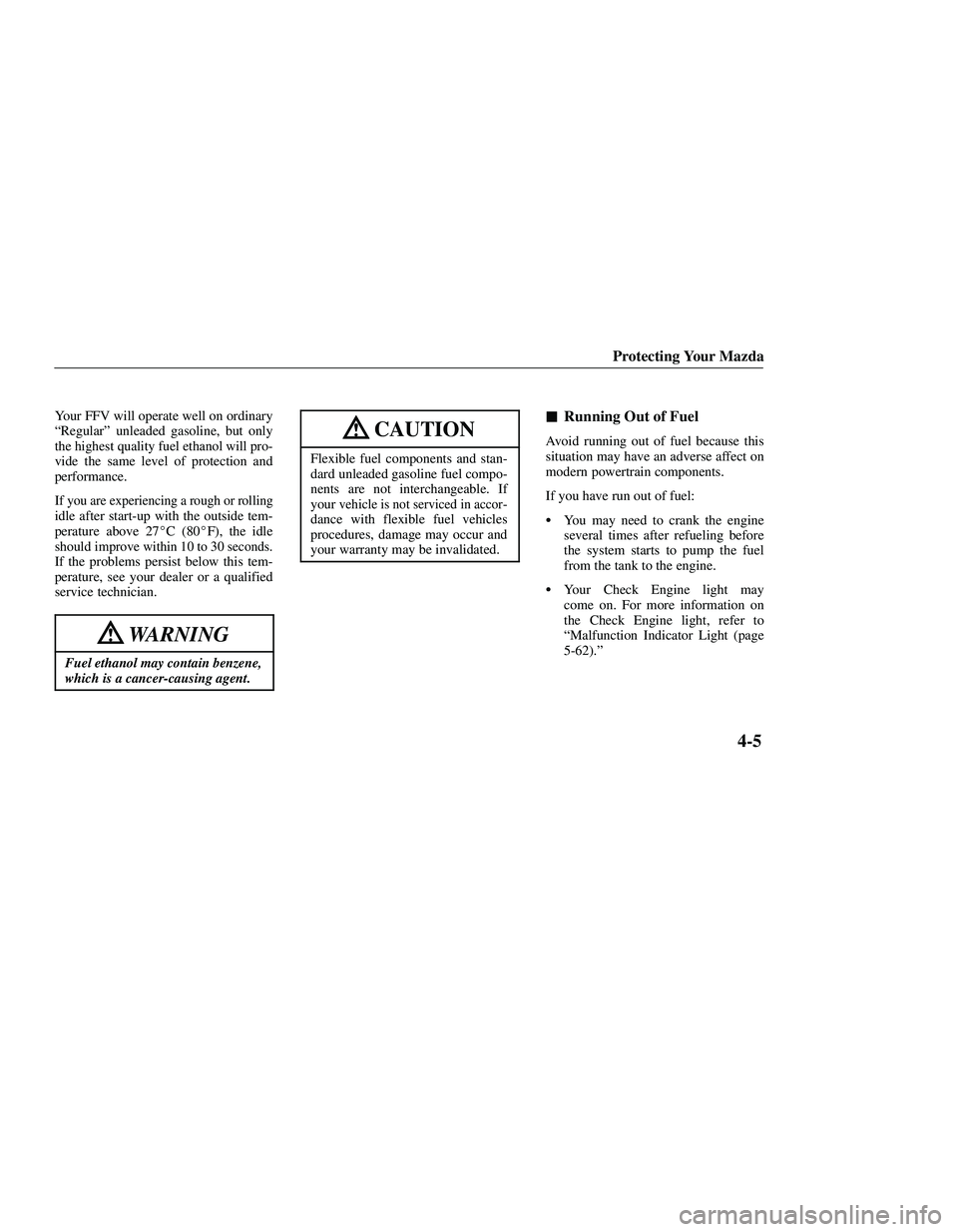 MAZDA MODEL B3000 4WD 2001  Owners Manual 