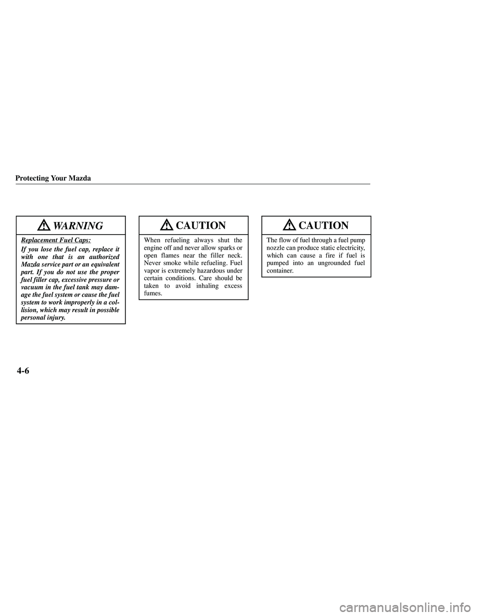 MAZDA MODEL B3000 4WD 2001  Owners Manual 