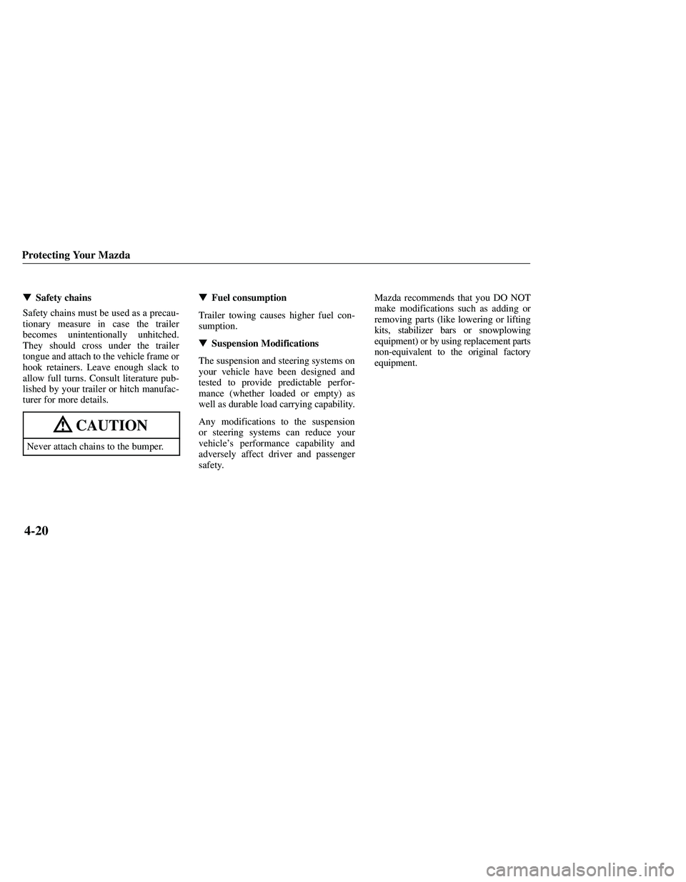 MAZDA MODEL B3000 4WD 2001  Owners Manual 