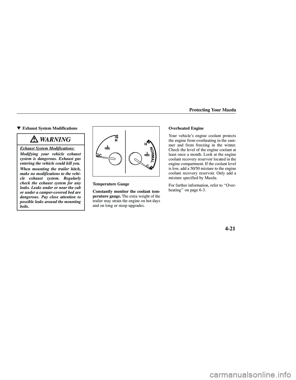 MAZDA MODEL B3000 4WD 2001  Owners Manual 