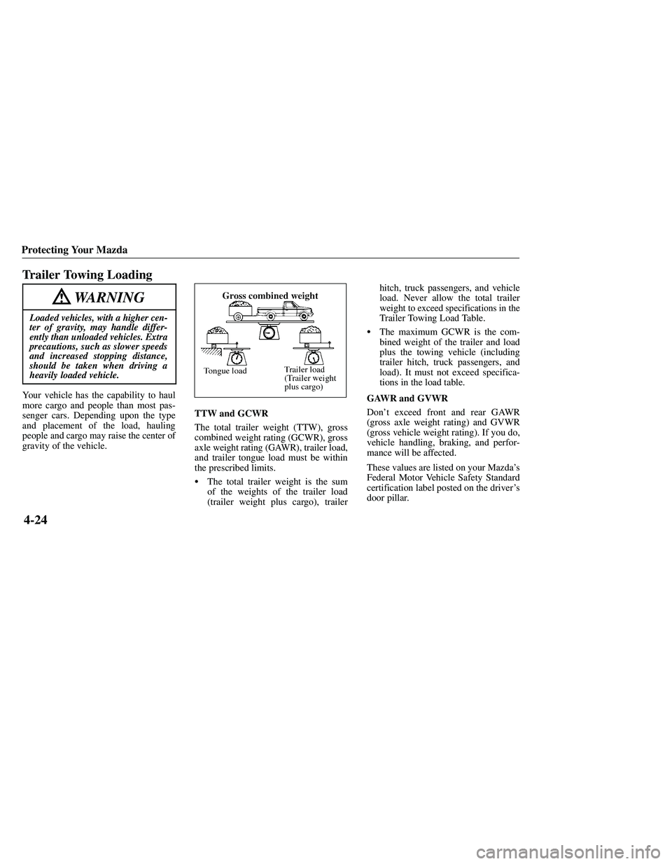 MAZDA MODEL B3000 4WD 2001  Owners Manual 