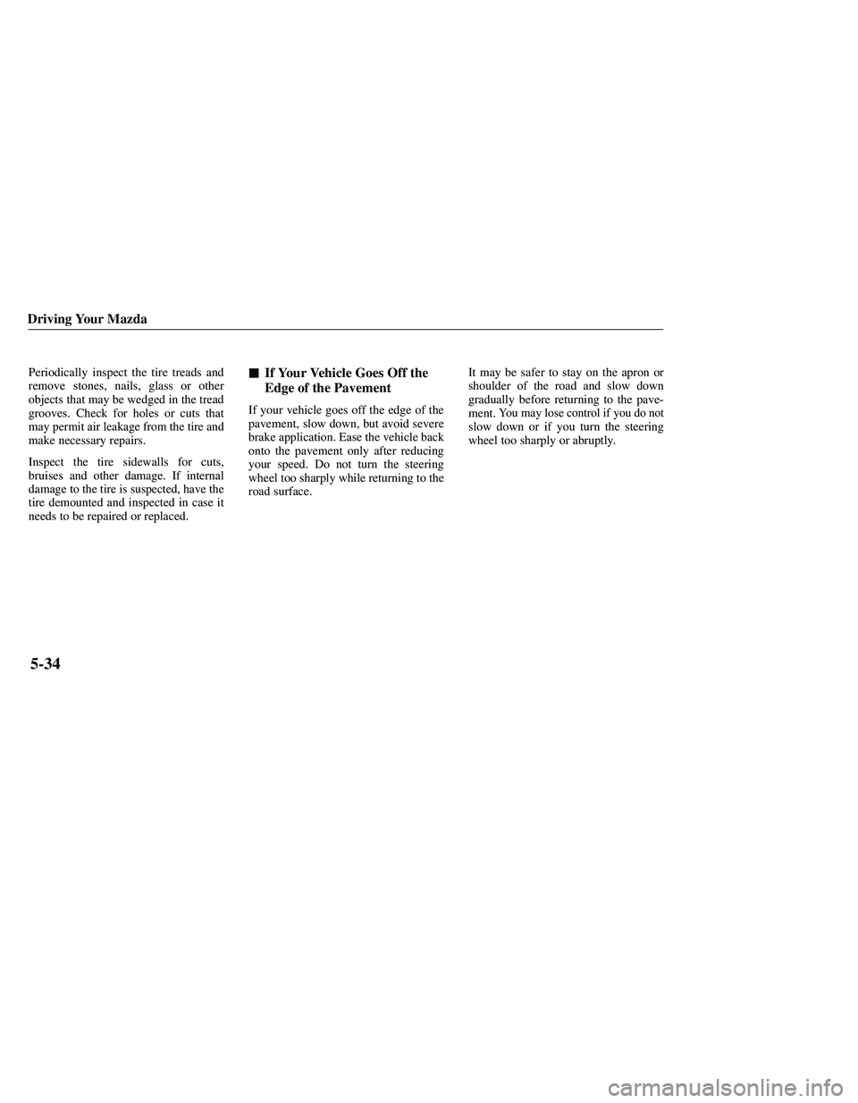 MAZDA MODEL B3000 4WD 2001  Owners Manual 