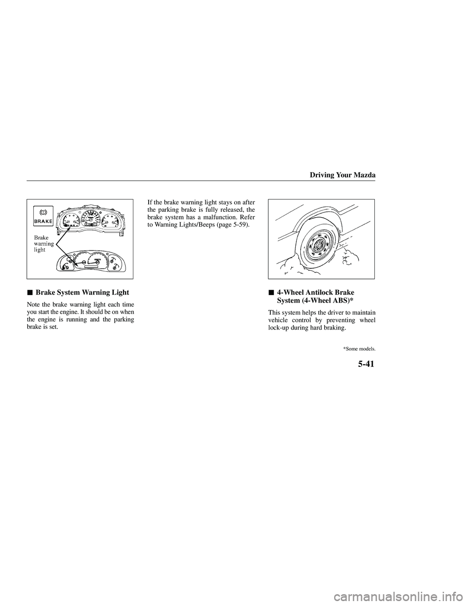 MAZDA MODEL B3000 4WD 2001  Owners Manual 