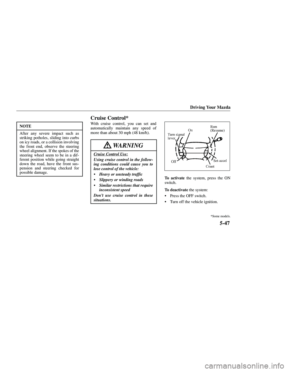 MAZDA MODEL B3000 4WD 2001  Owners Manual 