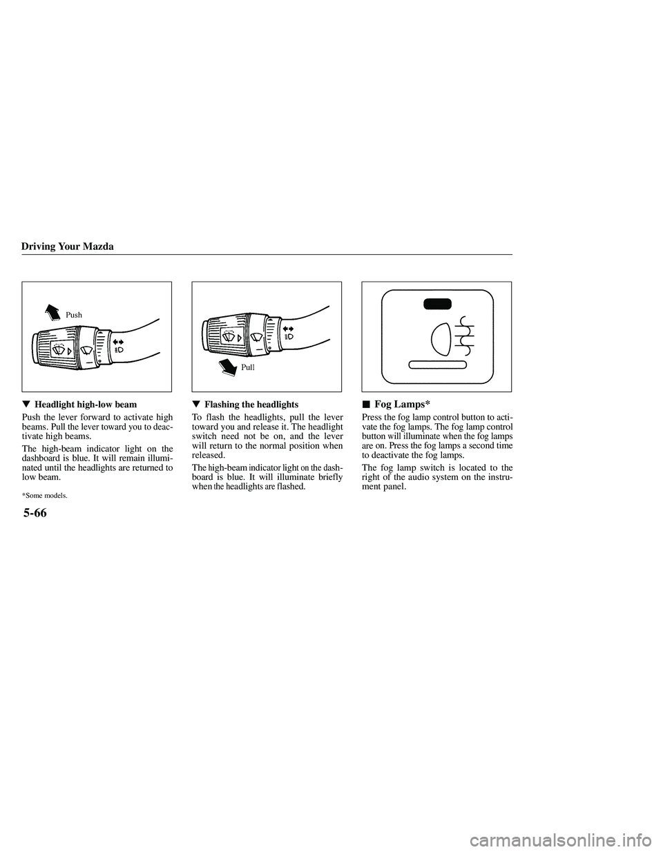 MAZDA MODEL B3000 4WD 2001  Owners Manual 