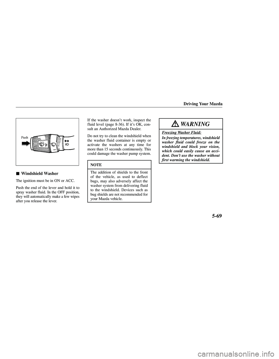 MAZDA MODEL B3000 4WD 2001  Owners Manual 