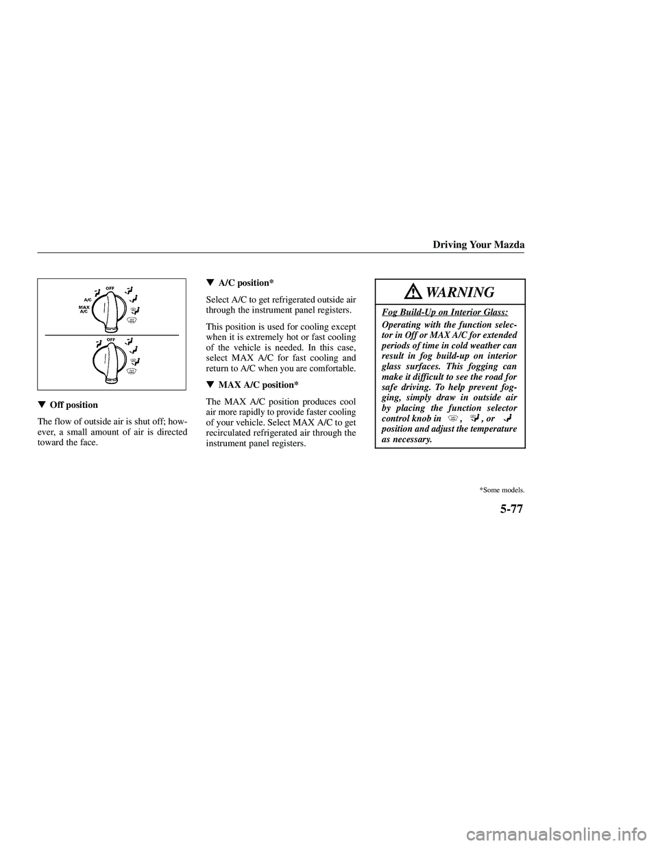 MAZDA MODEL B3000 4WD 2001  Owners Manual 