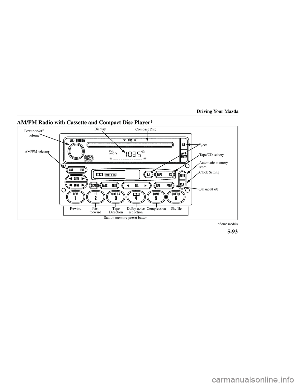 MAZDA MODEL B3000 4WD 2001  Owners Manual 