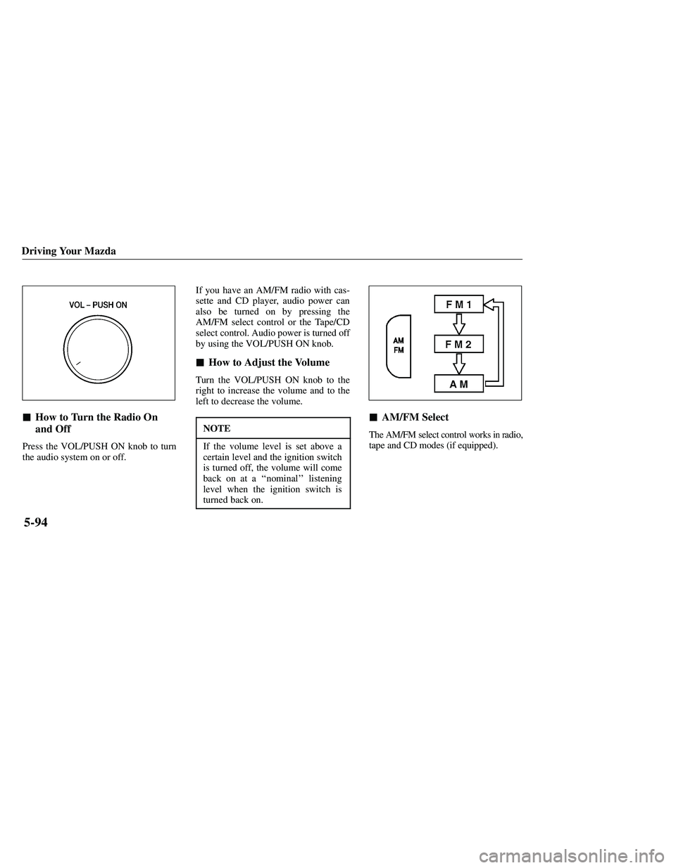 MAZDA MODEL B3000 4WD 2001  Owners Manual 