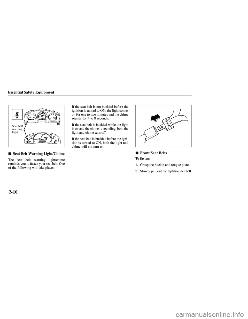 MAZDA MODEL B3000 4WD 2001  Owners Manual 