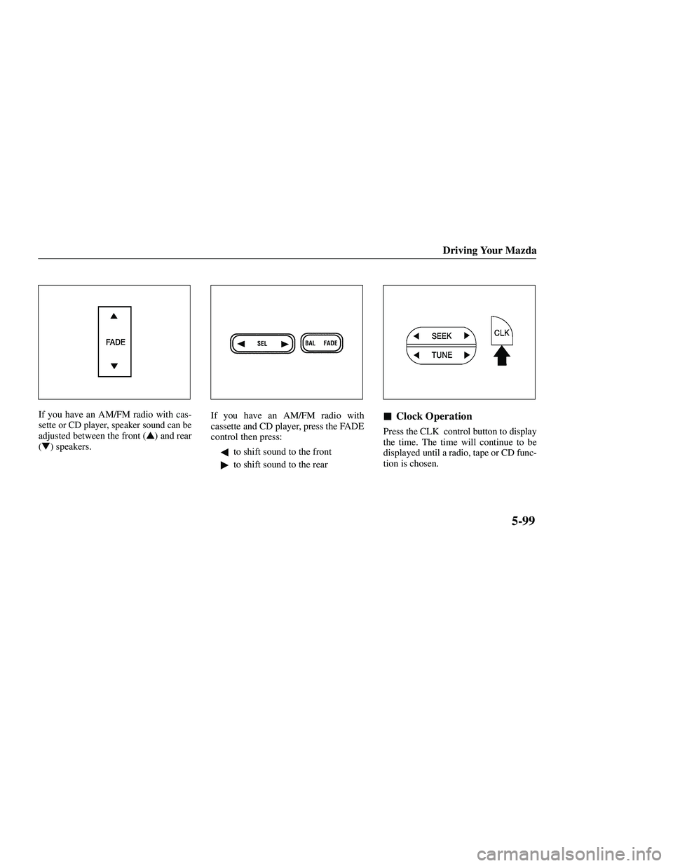 MAZDA MODEL B3000 4WD 2001  Owners Manual 