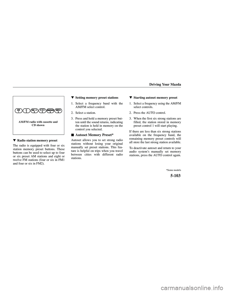 MAZDA MODEL B3000 4WD 2001  Owners Manual 