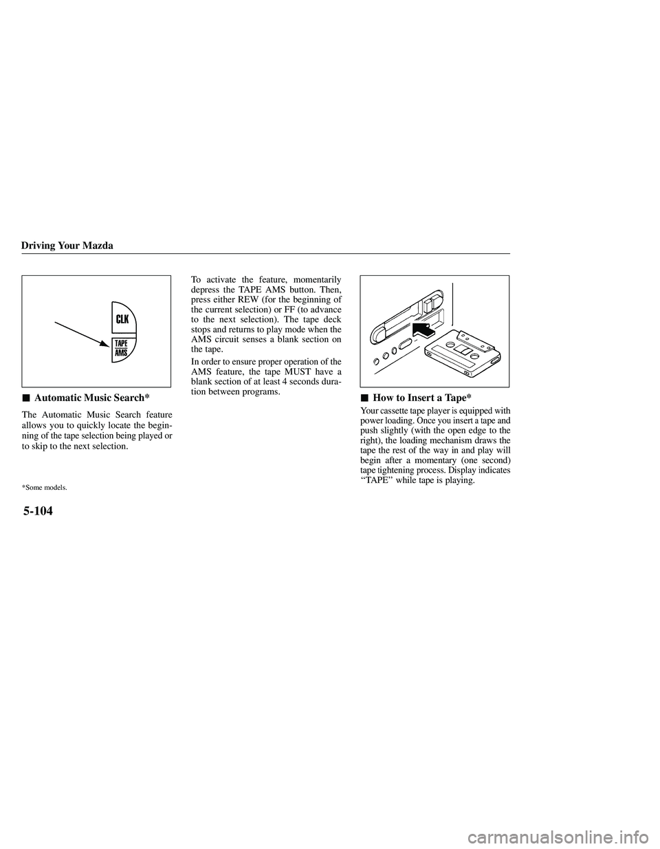 MAZDA MODEL B3000 4WD 2001  Owners Manual 