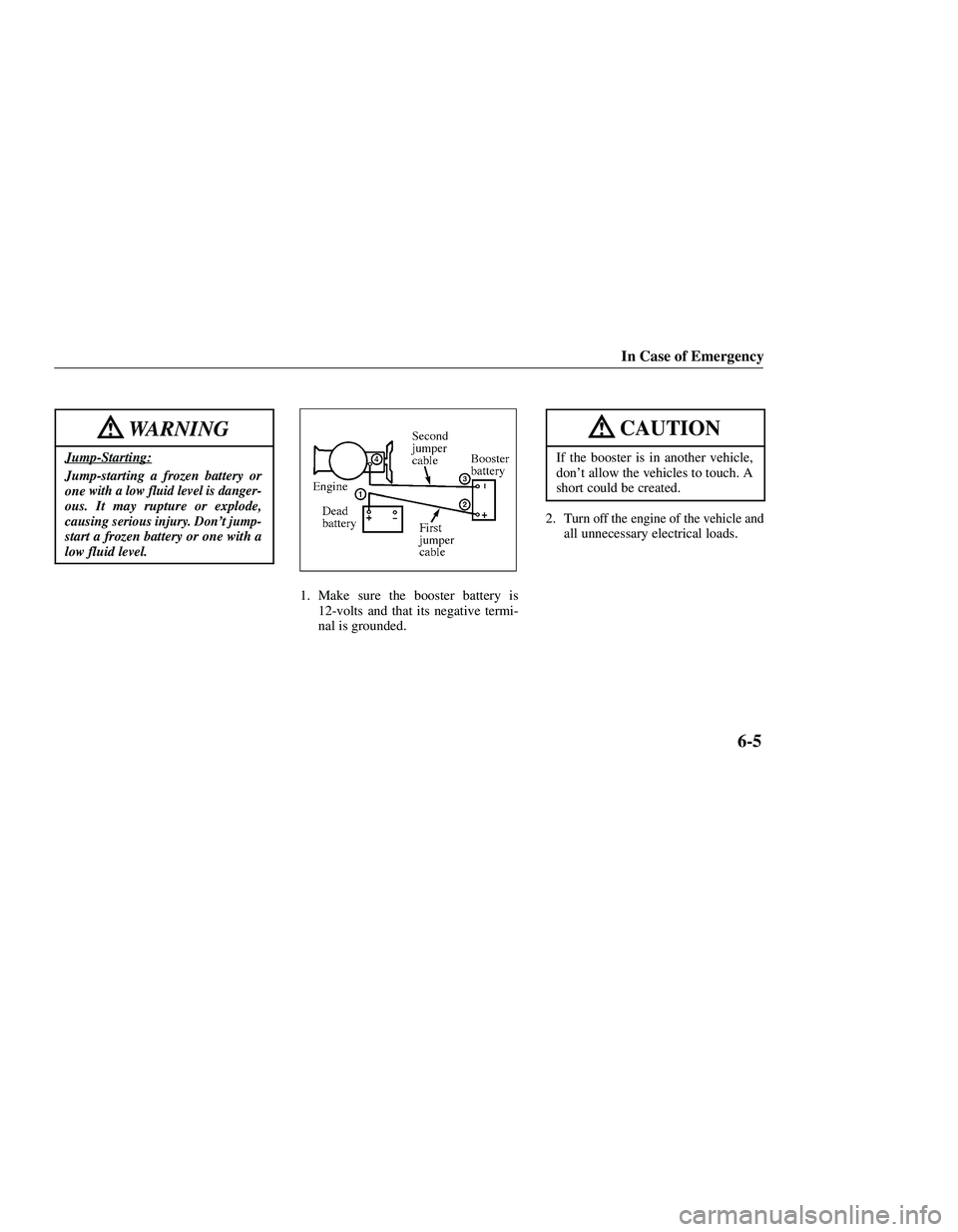 MAZDA MODEL B3000 4WD 2001  Owners Manual 
