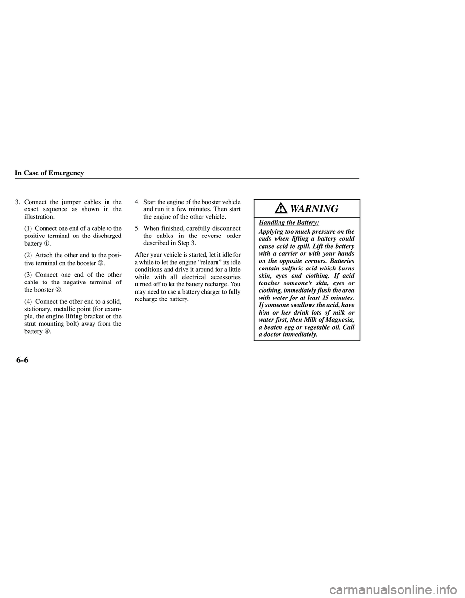 MAZDA MODEL B3000 4WD 2001  Owners Manual 
